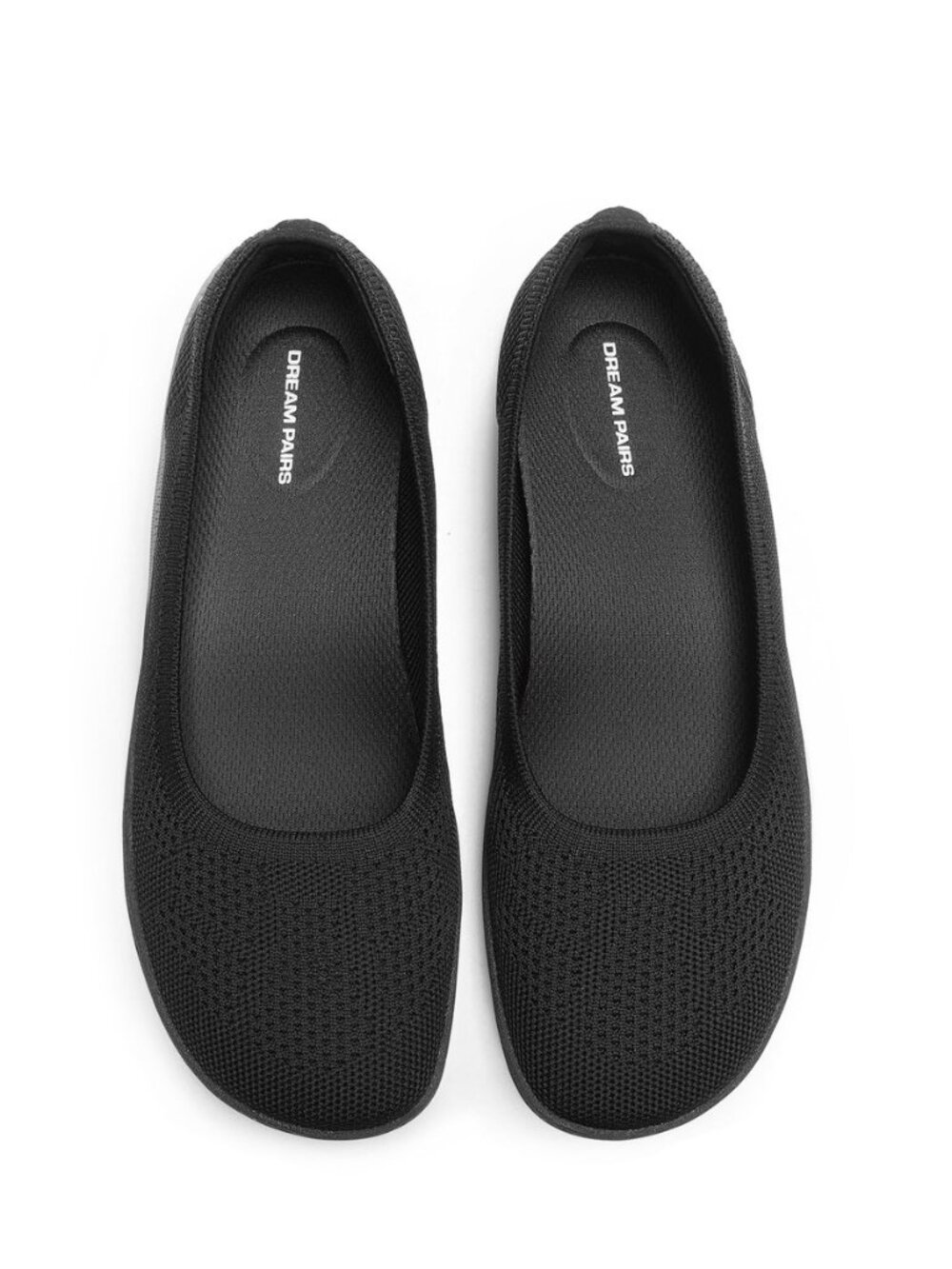 Womens Ballet Wide Toe Arch Support Knit Flats